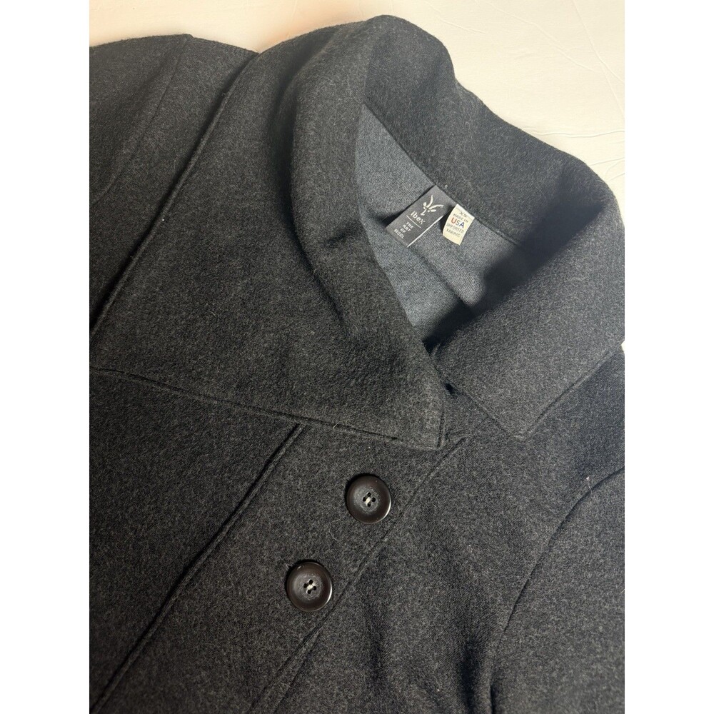 Ibex Women's Merino Wool Reese Cardigan Button Up Sweater Jacket XS Black